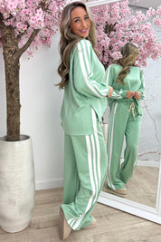 Striped comfy co-ord - Mint