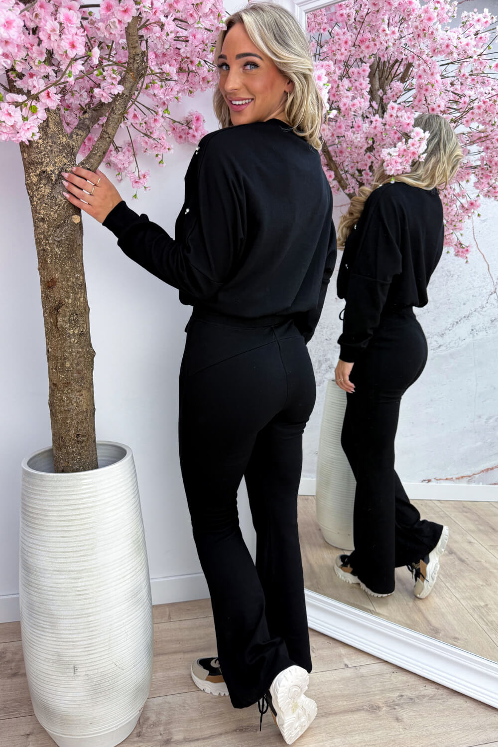Lounge lover diamond trui - Zwart