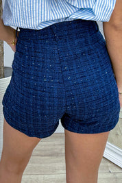 Twinkle tweed short - Navy