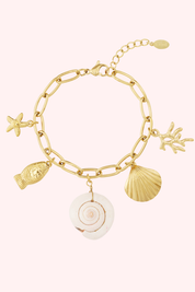 Bracelet des charmes de plage - or
