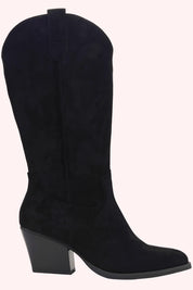 Howdy suede look cowboy boots - Zwart