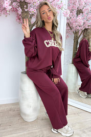 Cherie comfy co-ord - Bordeaux