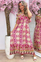 Anatolia maxi dress - Fuchsia