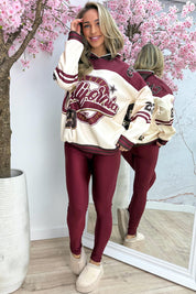 California comfy co-ord - Bordeaux