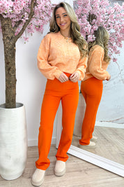 Little hearts trui - Oranje