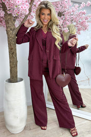 Diamond dreams co-ord - Bordeaux