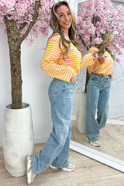 Stripe it easy topje - Geel