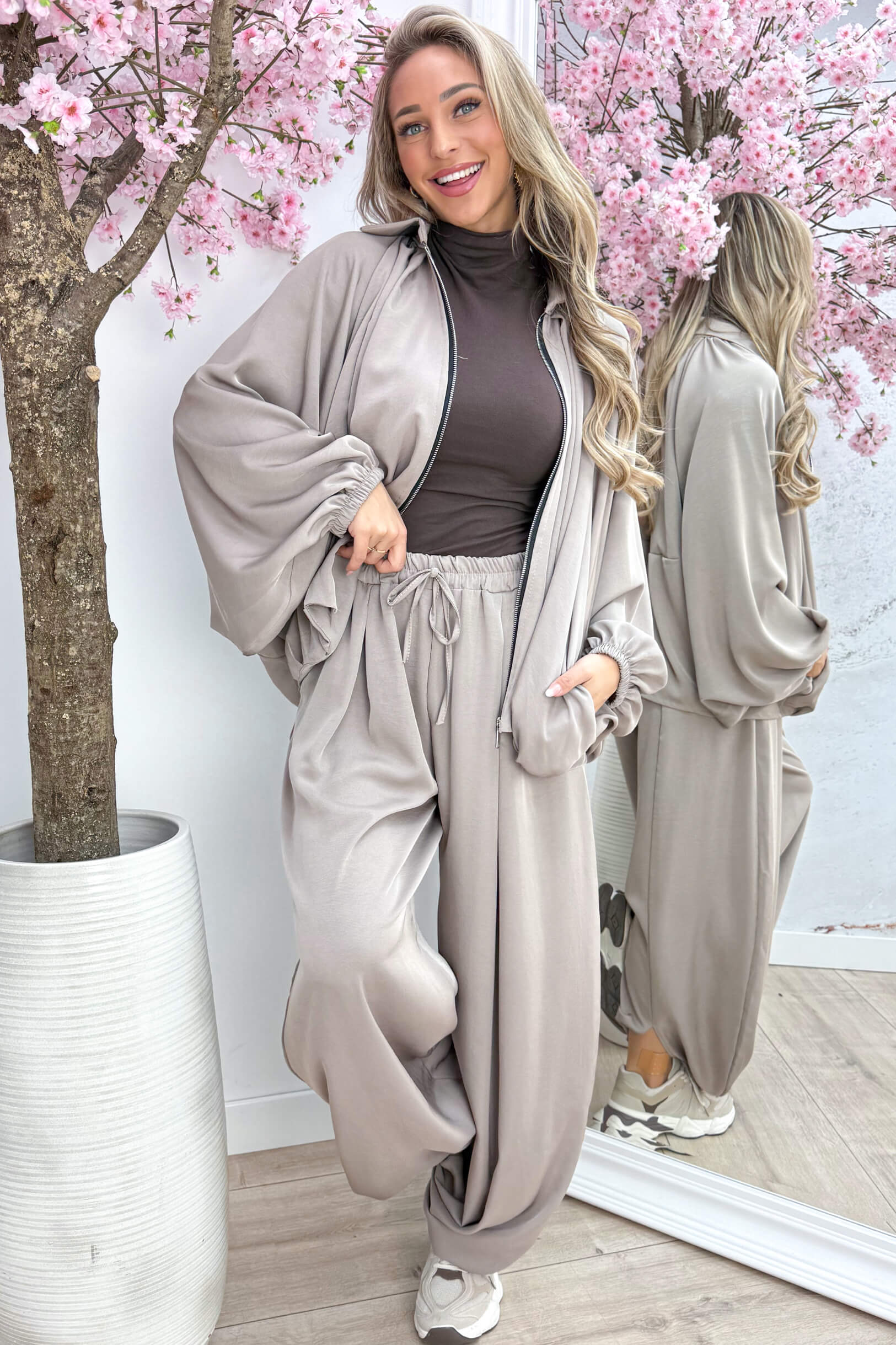 Balloon co-ord - Lt. taupe