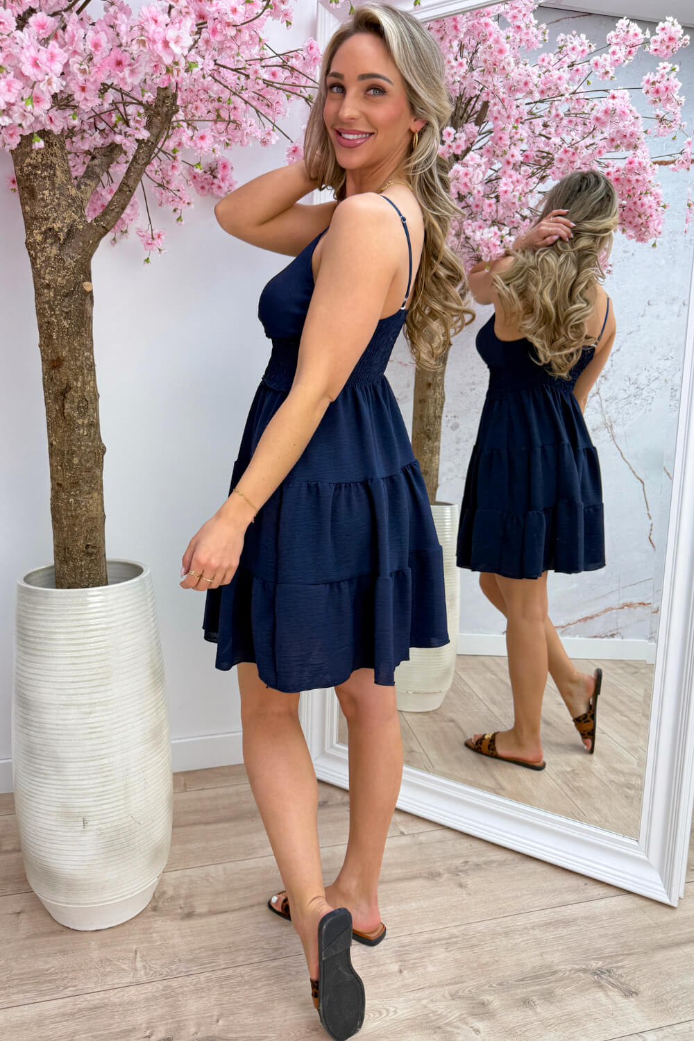 Ronda layer dress - Navy