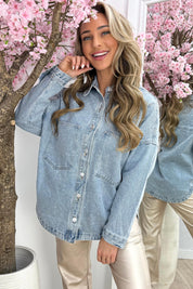 Denim diamond blouse - Jeans blue