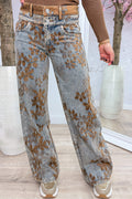 Twice as bloomy straight leg jeans - Camel