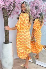 Seashell cotton dress - Oranje