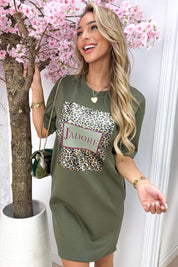 J'adore T-shirt dress - Army