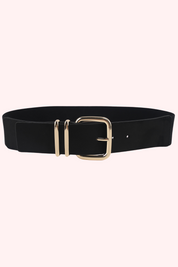 Suede crush riem - Zwart