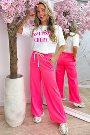 Bonjour chérie T-shirt - Wit