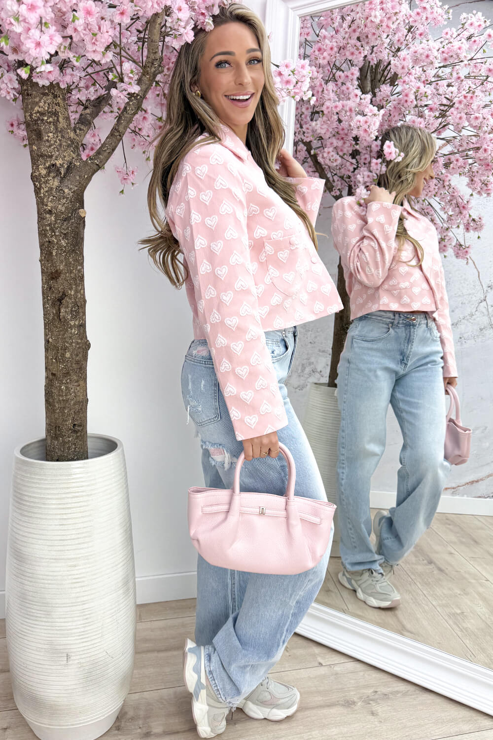 Sweet heart jacket - Roze