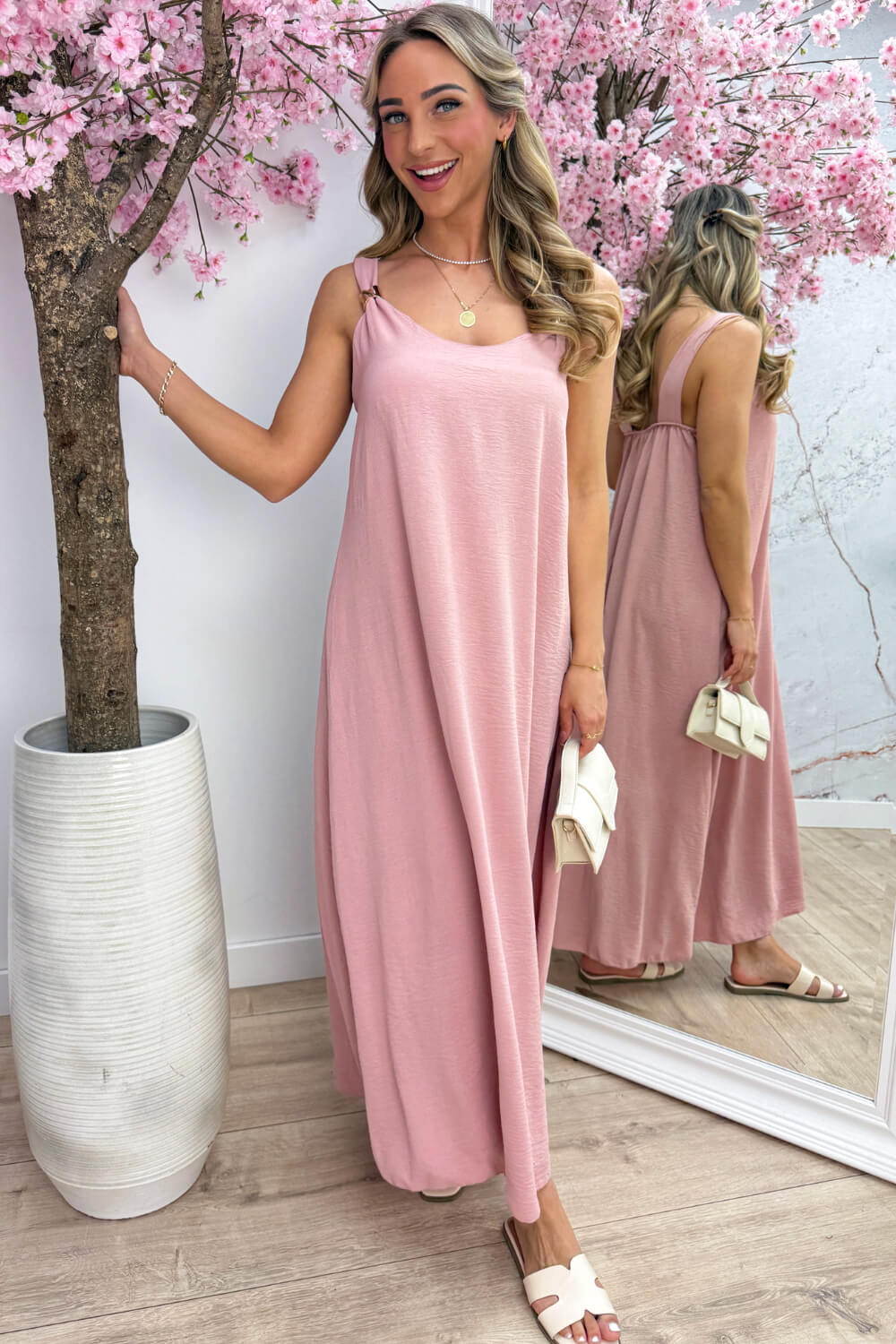 Golden hour maxi dress - Oud roze