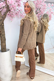 Autumn affair checkered blazer - Camel