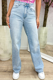 The wide leg jeans - Jeans blue