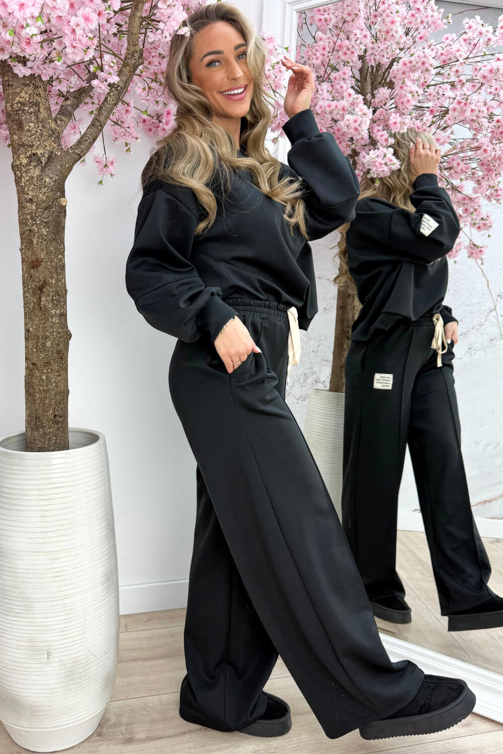 Perfect outfit comfy co-ord - Zwart