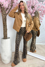 Cowgirl studded suede look jacket - Camel