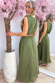Senorita gold ring co-ord - Army