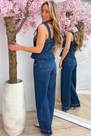 Cool girl denim topje - Jeans blue