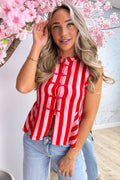 Need it stripe topje - Rood