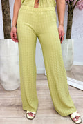 Pattern party pants - Olive