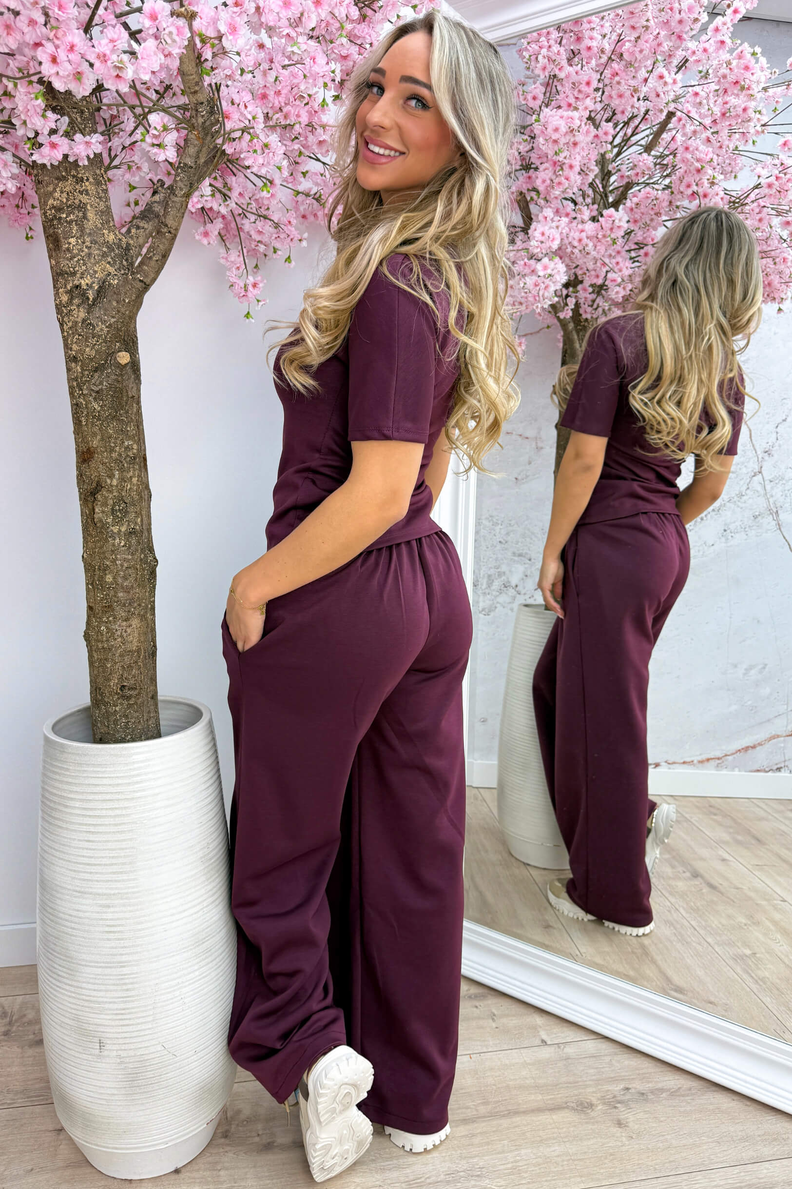 Everyday comfort co-ord - Berry purple