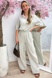 Formentera cotton jumpsuit - Beige