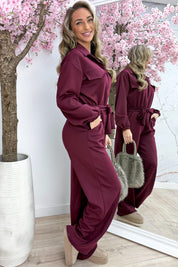 One and done jumpsuit - Bordeaux