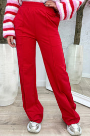 Hecho para ti pantalones cómodos básicos - rojo