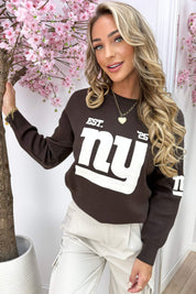 Soft suede NY trui - Bruin
