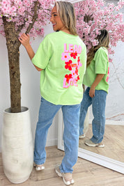 Lead with love oversized T-shirt - Mint