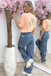 Palm paradise topje - Koraal