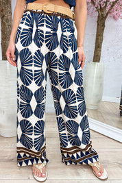Tulum flowy pants (Incl. riem) - Navy