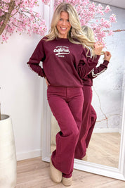California truth club sweater - Bordeaux