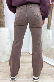 Braided straight leg jeans YY6698YI3 - Bordeaux
