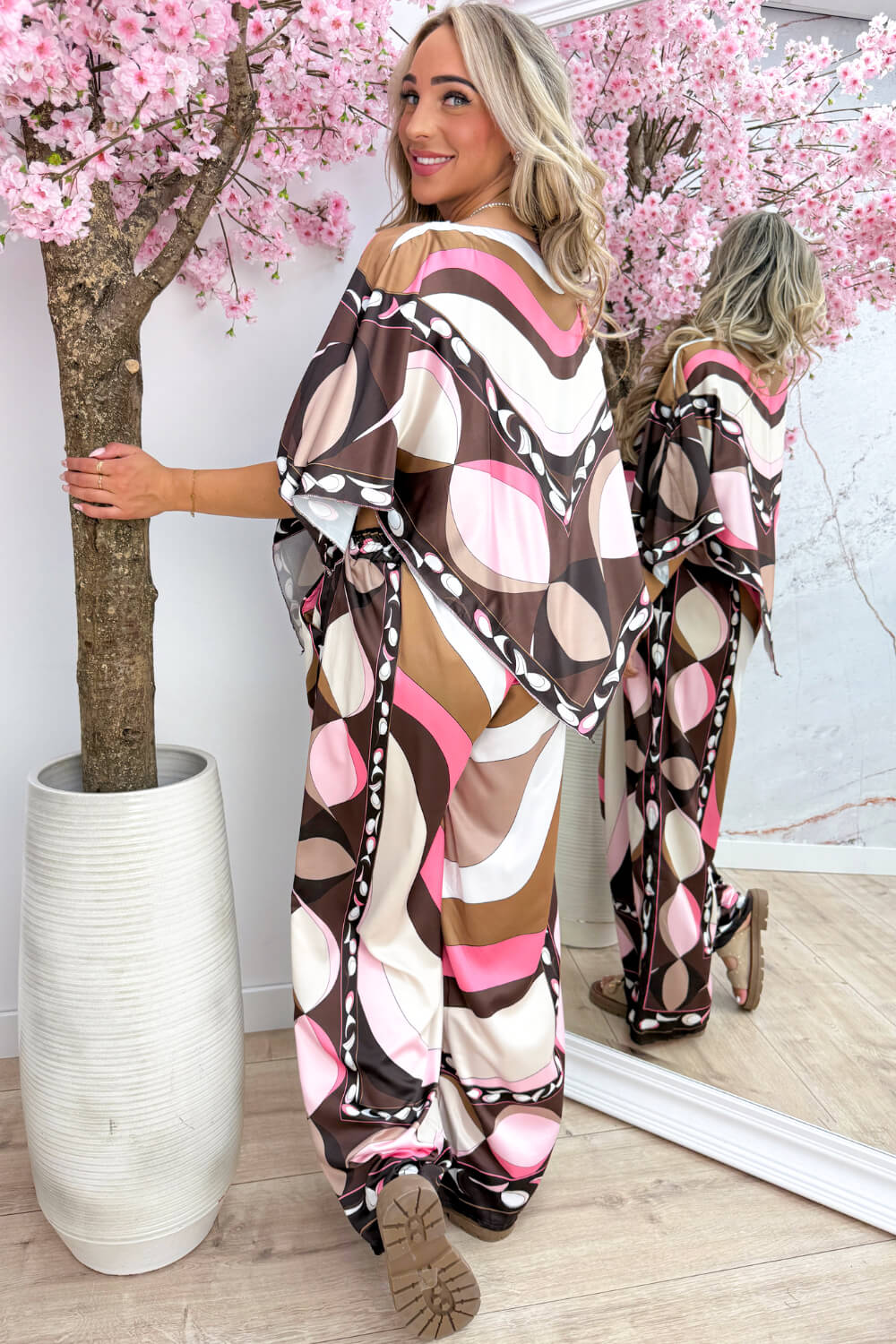 Malta silky co-ord - Bruin