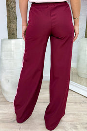Yours to keep striped pantalon - Bordeaux