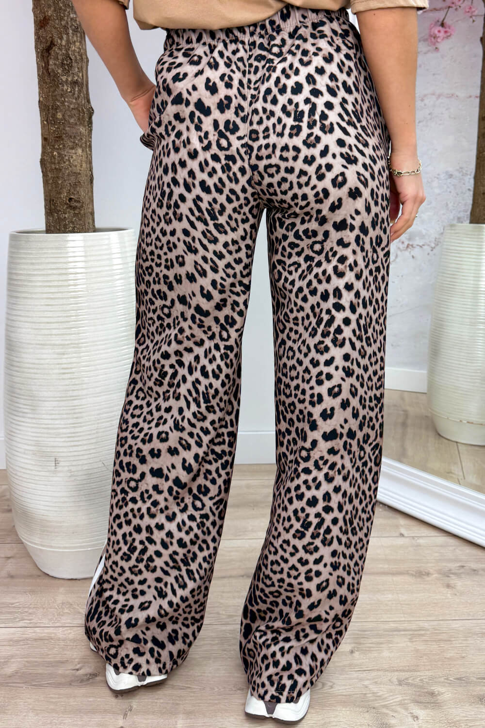 Leopard stripe pants - Taupe