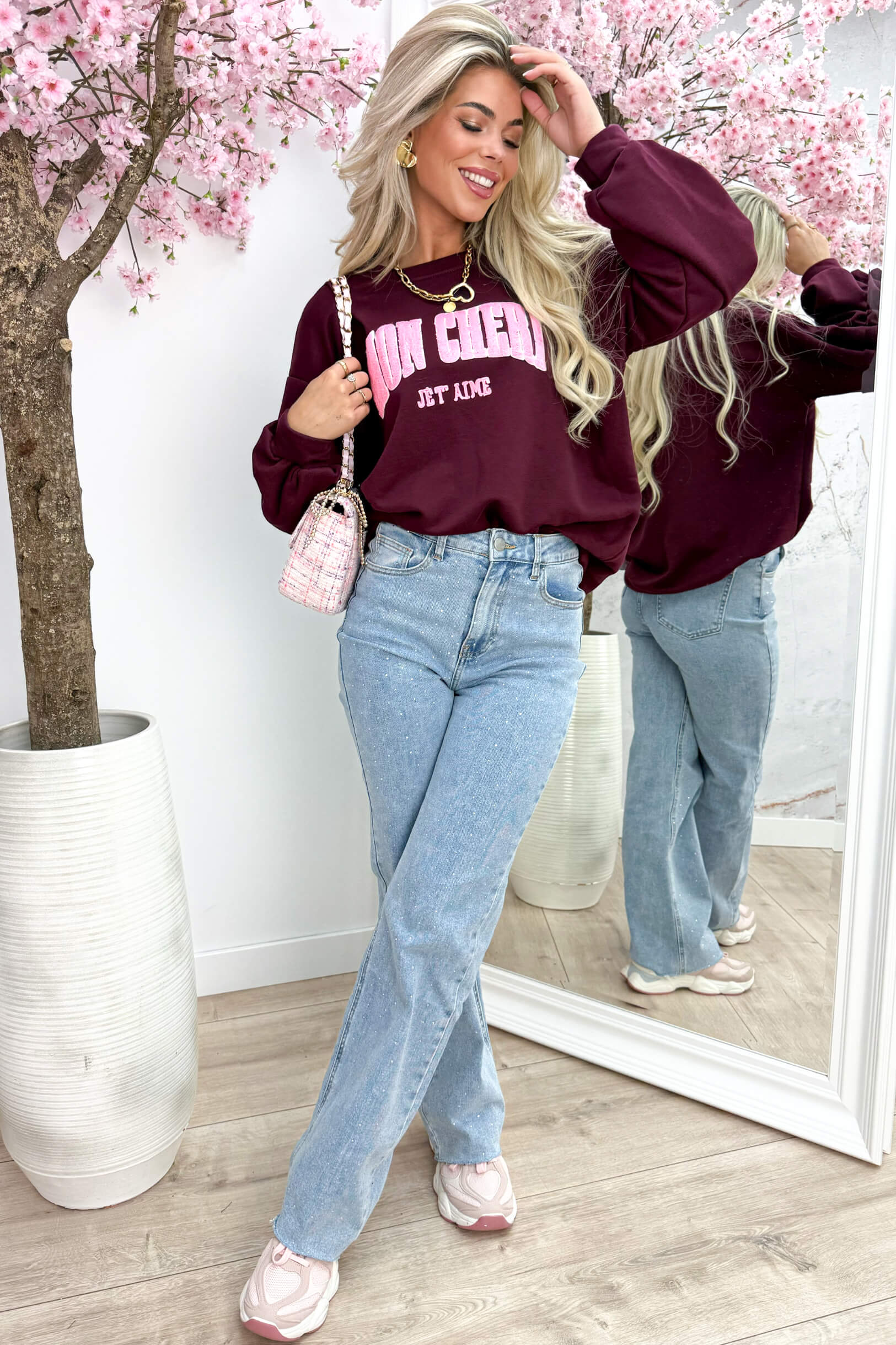Mon Cherie Sweater R50509 - Bordeaux