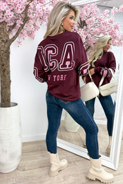 Chicago Oversized Sweater - DK. purple