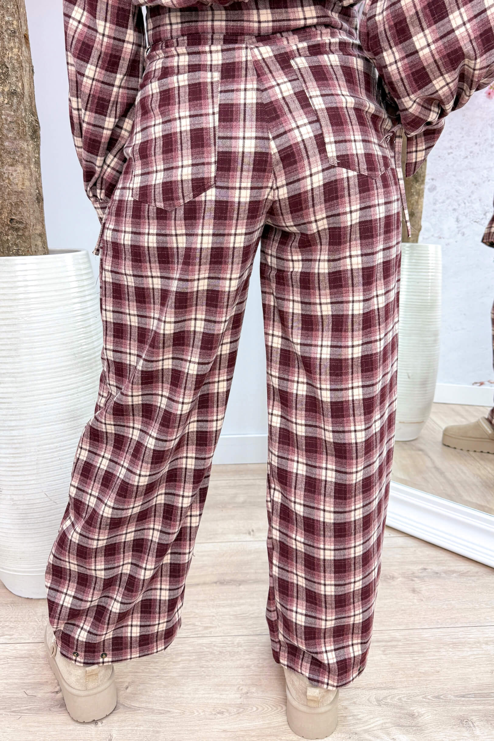 Check it twice pants - Bordeaux