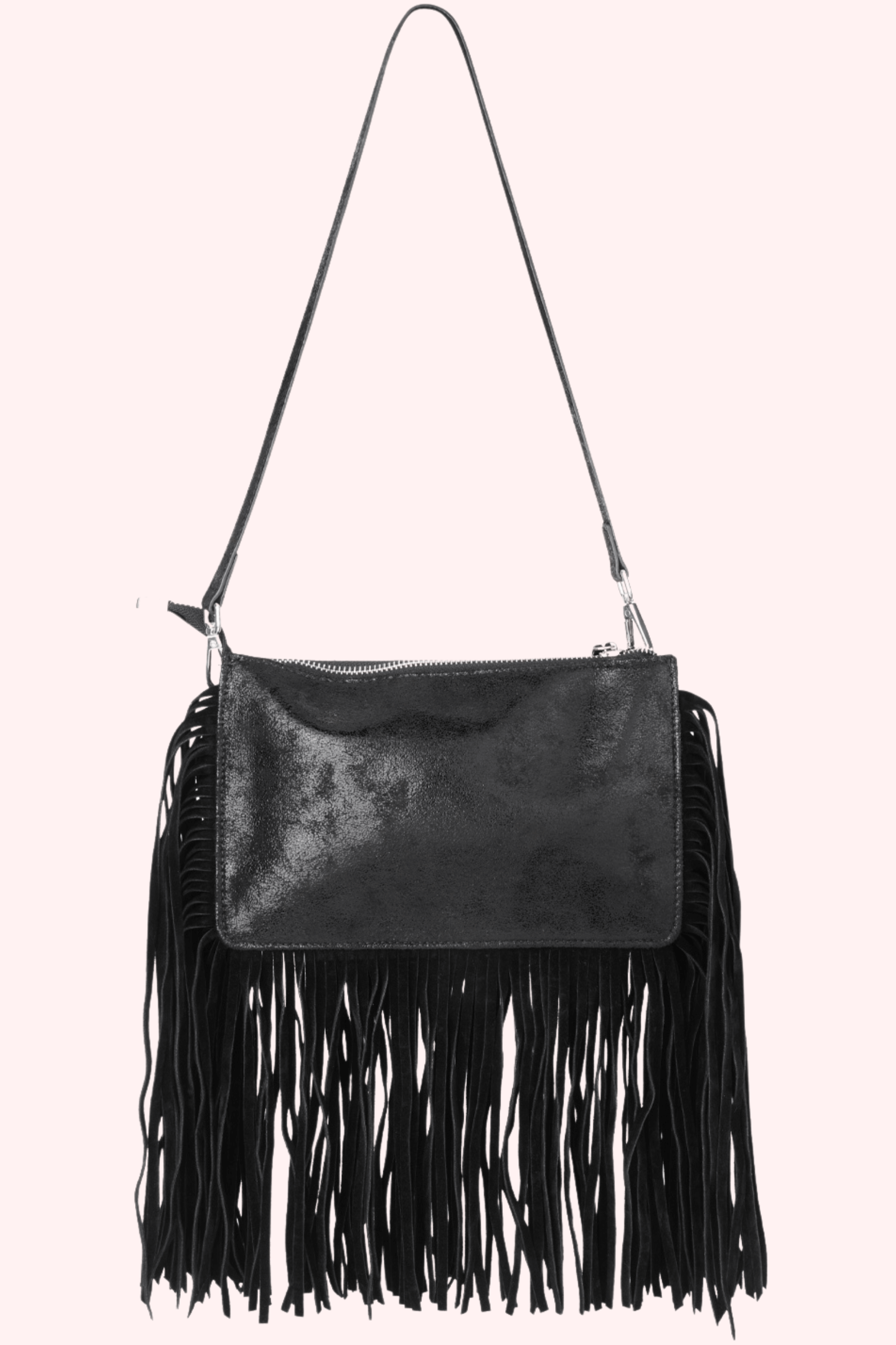 All time favorite fringe bag - Zwart
