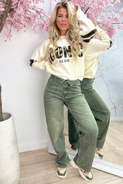 Iconic club camo trui - Beige