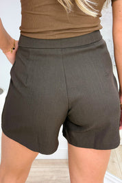 Diamond cross over skort - Bruin
