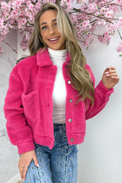 Teddy lover jacket - Fuchsia