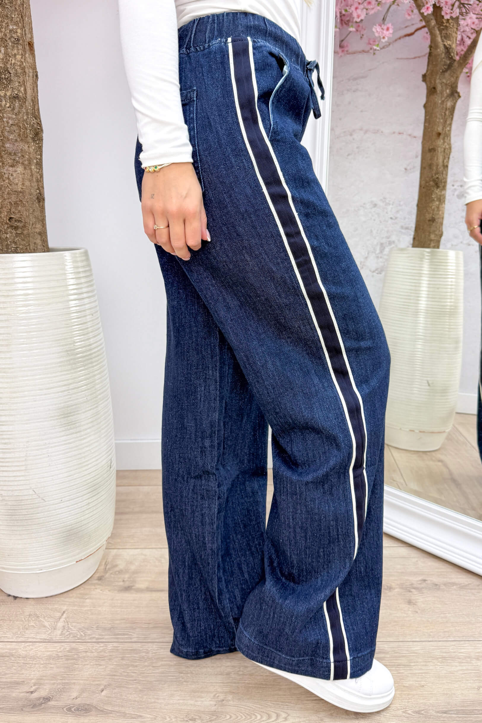 Denim on track jeans - Jeans blue